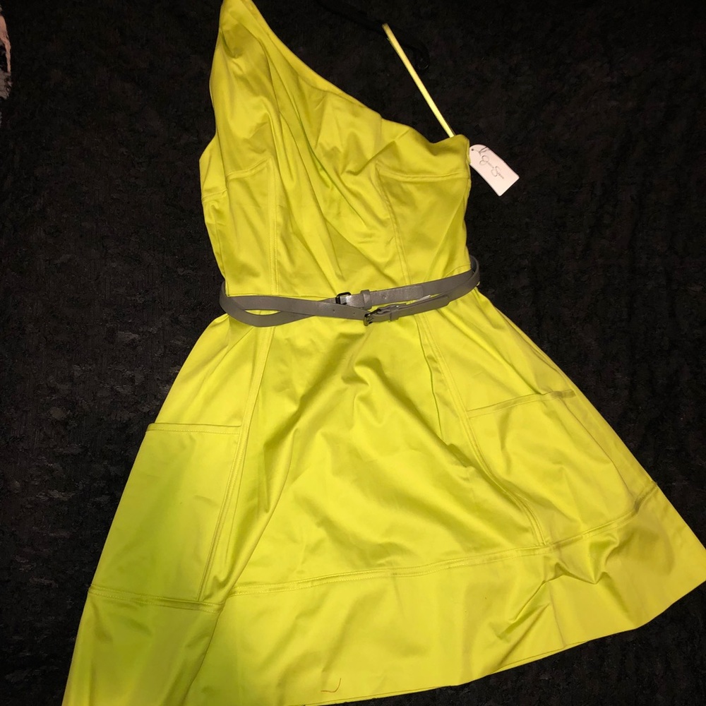 Chartreuse Jessica Simpson Dress, size 12 - NWT